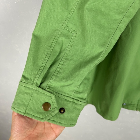 Joan Rivers plus size 2X Field chore jacket green black corduroy trim cotton - Picture 11 of 16